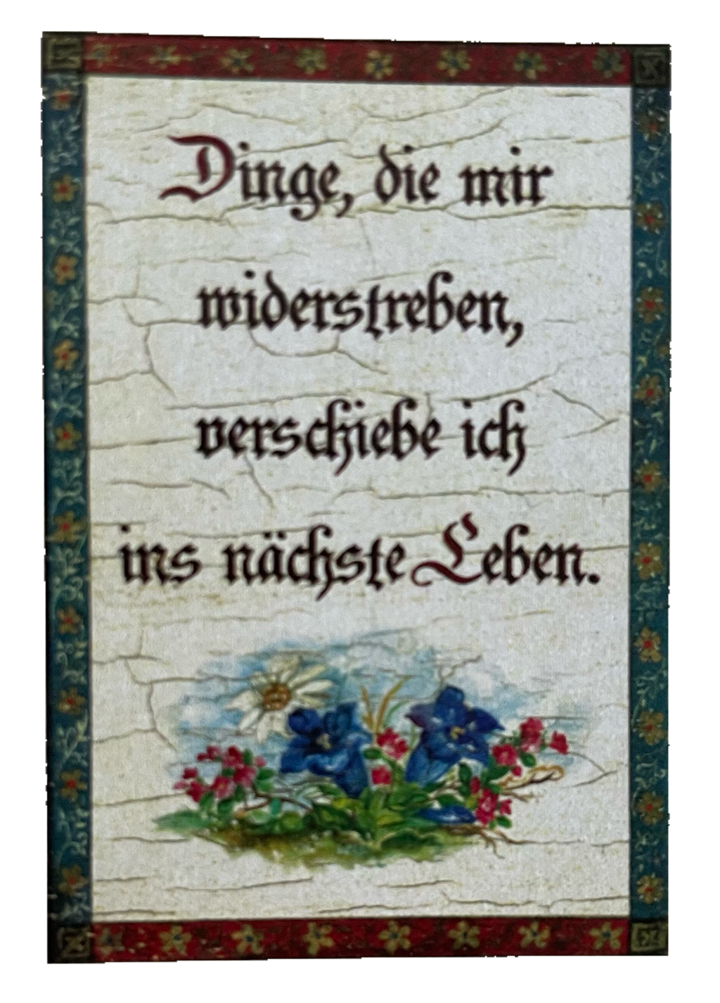 Nostalgie Holzschild Dinge Dir Mir Wiederstreben Verschiebe Nächste Leben Schild