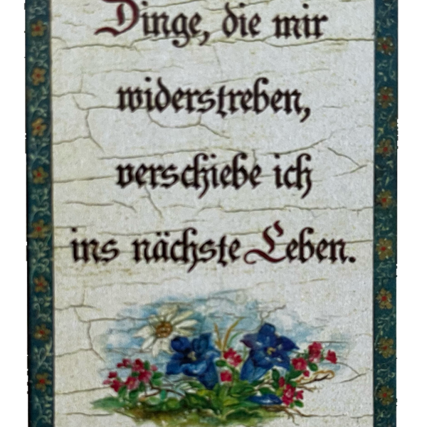 Nostalgie Holzschild Dinge Dir Mir Wiederstreben Verschiebe Nächste Leben Schild