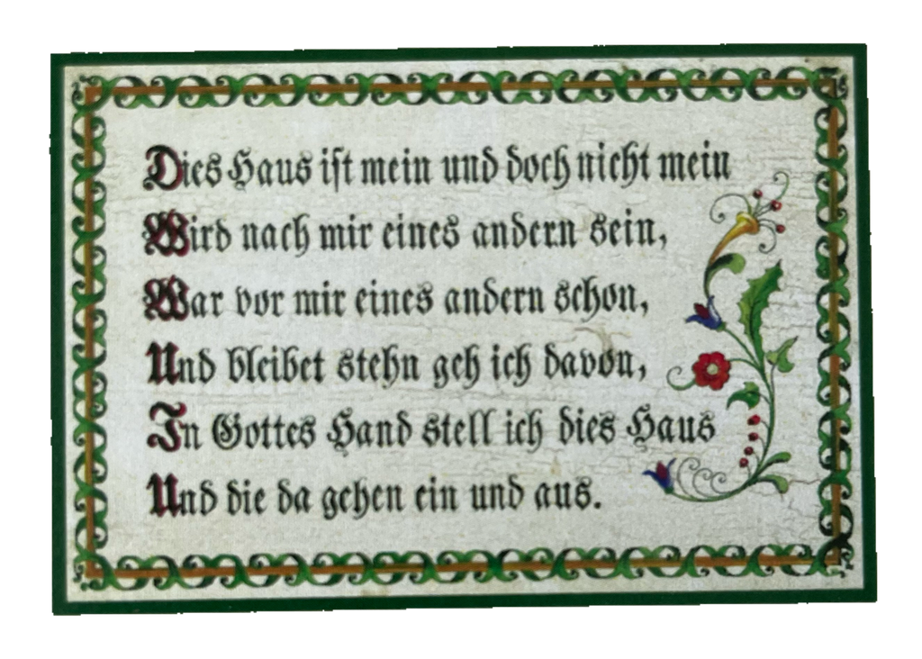 Nostalgie Holzschild Dies Haus Ist Mein & Doch Nicht Mein Gottes Hand Schild