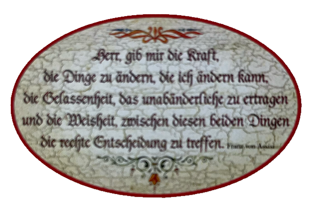 Nostalgie Holzschild Herr Gib Mir Die Kraft Dinge Zu Ändern Weisheit Schild
