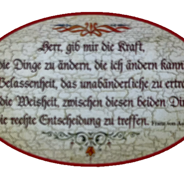 Nostalgie Holzschild Herr Gib Mir Die Kraft Dinge Zu Ändern Weisheit Schild