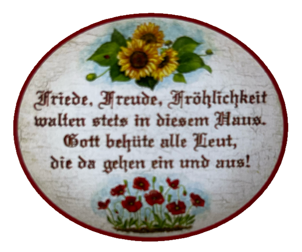 Nostalgie Holzschild Friede Freude Fröhlichkeit Walten In Diesem Haus Schild