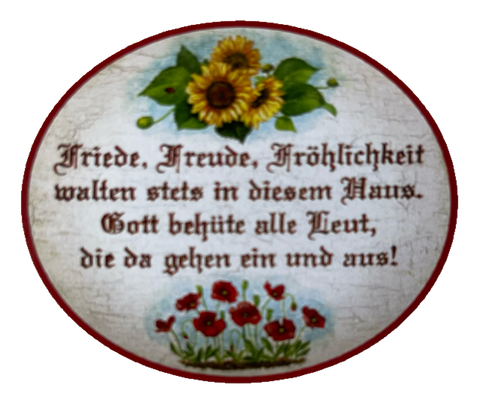 Nostalgie Holzschild Friede Freude Fröhlichkeit Walten In Diesem Haus Schild