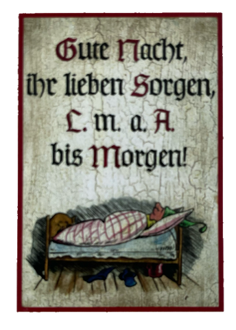 Nostalgie Holzschild Gute Nacht Ihr Liebe Sorgen Bis Morgen Schild
