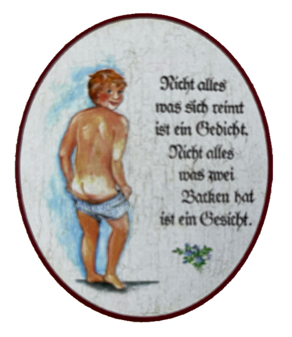 Nostalgie Holzschild Nicht Alles Was Sich Reimt Ist Ein Gedicht Gesicht Schild
