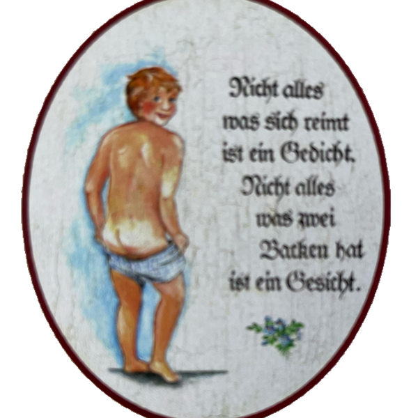 Nostalgie Holzschild Nicht Alles Was Sich Reimt Ist Ein Gedicht Gesicht Schild