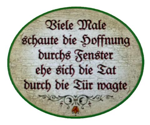 Nostalgie Holzschild Viele Male Schaute Die Hoffnung Durchs Fenster Schild