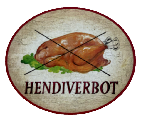 Nostalgie Holzschild Hendiverbot Handy Verboten Telefon Hendl Huhn Schild