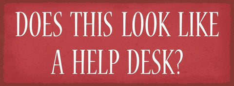 Schild does this look like a help desk beratungsstelle hilfe 27x10 blech od.holz