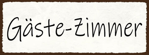 Schild gäste zimmer gast besucher ferien wohnung urlaub 27x10 blech od.holz