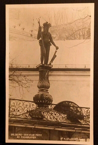 Salzburg Der Wilde Mann Am Fischbrunnen 165894 gr K