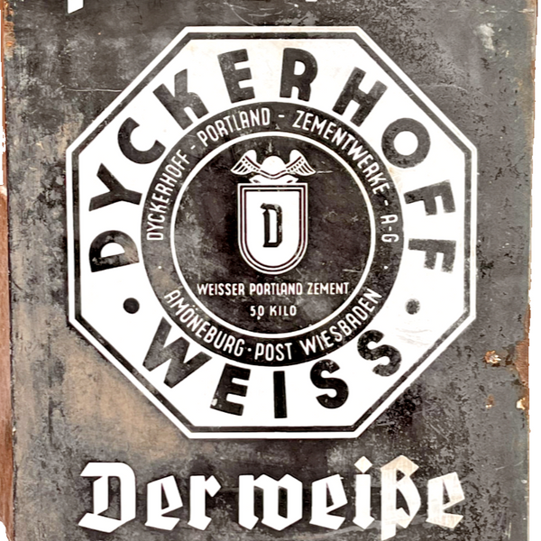 Nostalgie Emailleschild Dyckerhoff Traditions Zement-Firma seit 1884 60x40cm