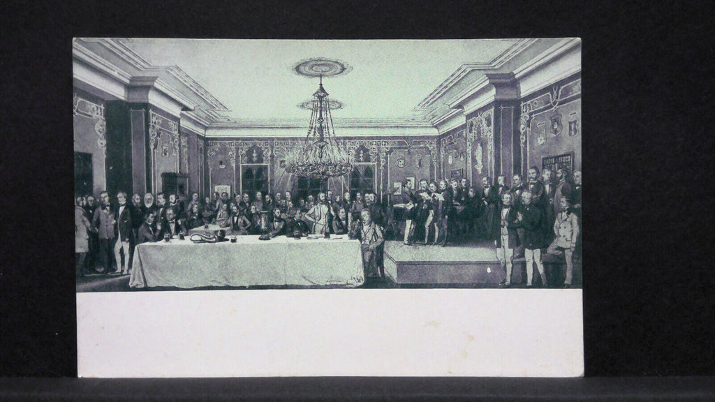 Vereinsheim der Salzburger Liedertafel Gruppenbild Zeichnung JW17131
