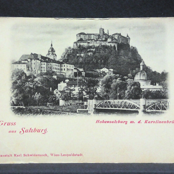 Hohensalzburg mit Karolinenbrücke Gruss aus Salzburg JW165810