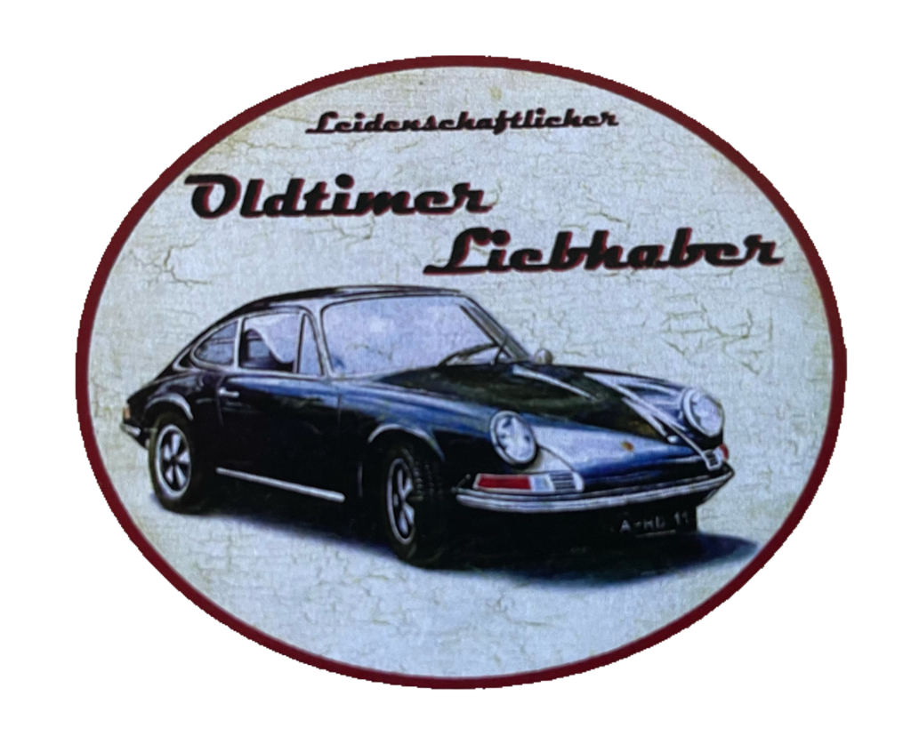 Nostalgie Holzschild Leidenschaftlicher Oldtimer Liebhaber Porsche 911 Schild