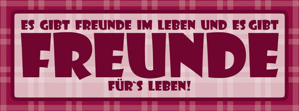 Schild Es Gibt Freunde Im Leben & Es Gibt Freunde Für's Leben 27 x 10