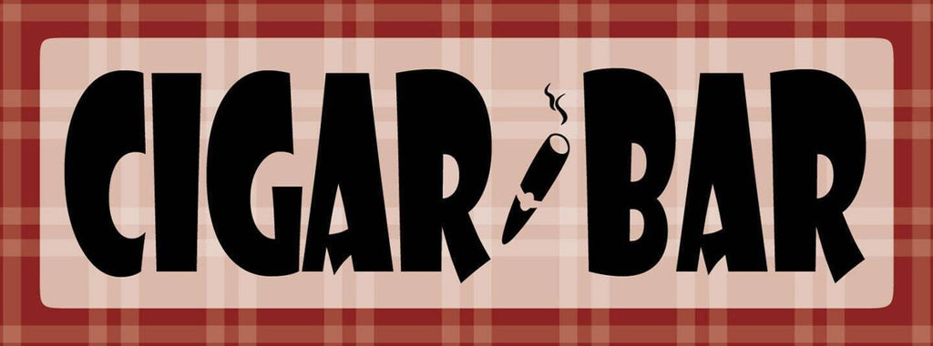 Schild cigar bar zigarre lounge tabak trafik rauchen 27 x 10 blech od. holz