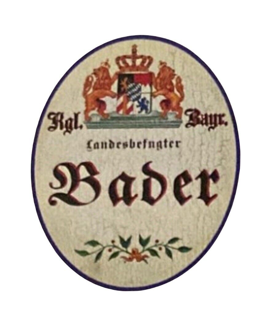 Nostalgie Holzschild Bayern königlich bayerischer Landesbefugter Bader