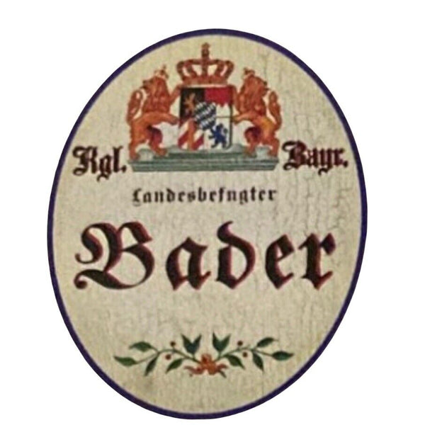 Nostalgie Holzschild Bayern königlich bayerischer Landesbefugter Bader