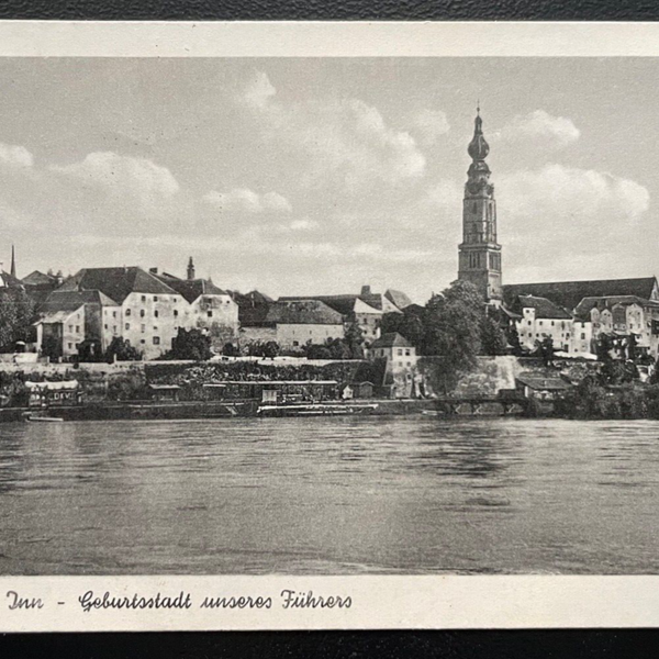 Braunau a. Inn Geburtsstadt Fluss Kirche Turm Gebäude Oberösterreich 600141A D