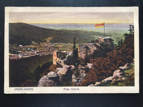 Ansichtskarte Baden-Baden - Altes Schloss - Burg - Landschaft 1801760 TH