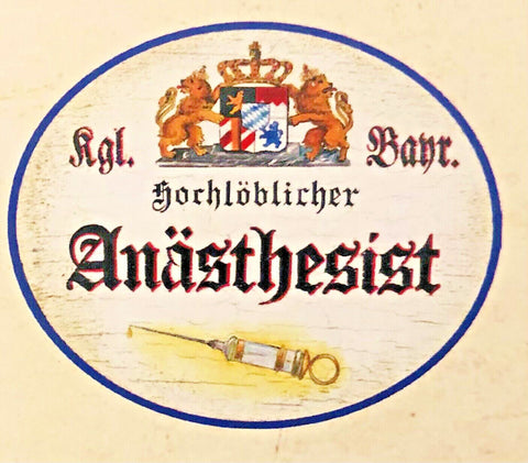 Nostalgie Holzschild Bayern Hochlöblicher Anästhstesist