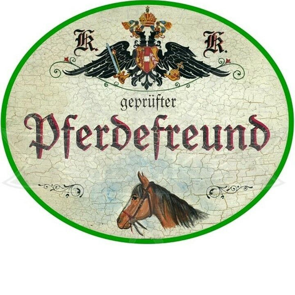 KuK Nostalgie Holzschild "Pferdefreund"