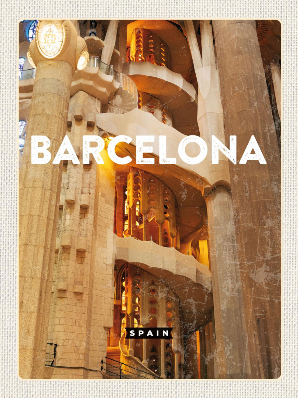 Schild Barcelona Spain Spanien Sagrada Família 12x18 20x30 30x40 Blech/Holz