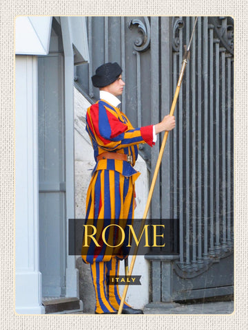 Schild Rome Italy Rom ITA Vatikan Schweizergarde 12x18 20x30 30x40 Blech/Holz