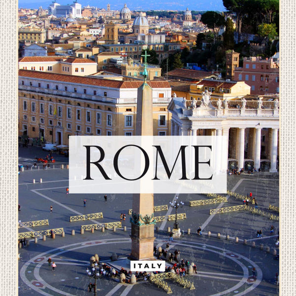 Schild Rome Italy Rom Italien Vatikan Petersplatz 12x18 20x30 30x40 Blech/Holz