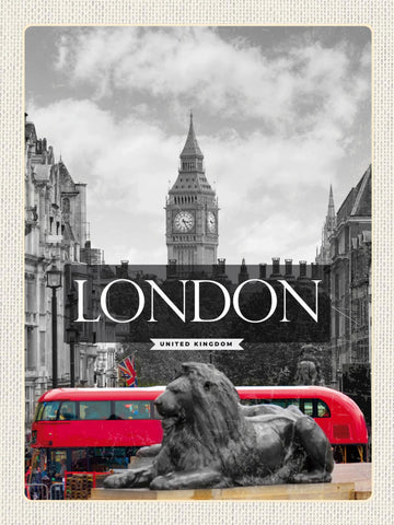Schild London Big Ben England UK Großbritannien 12x18 20x30 30x40 Blech od. Holz