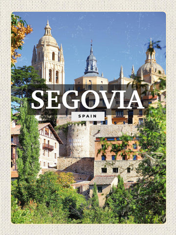 Schild Segovia Spain Spanien Kathedrale 12x18 20x30 30x40 Blech od. Holz