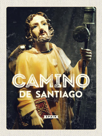 Schild Camino De Santiago Spain Spanien Jakobsweg 12x18 20x30 30x40 Blech/Holz