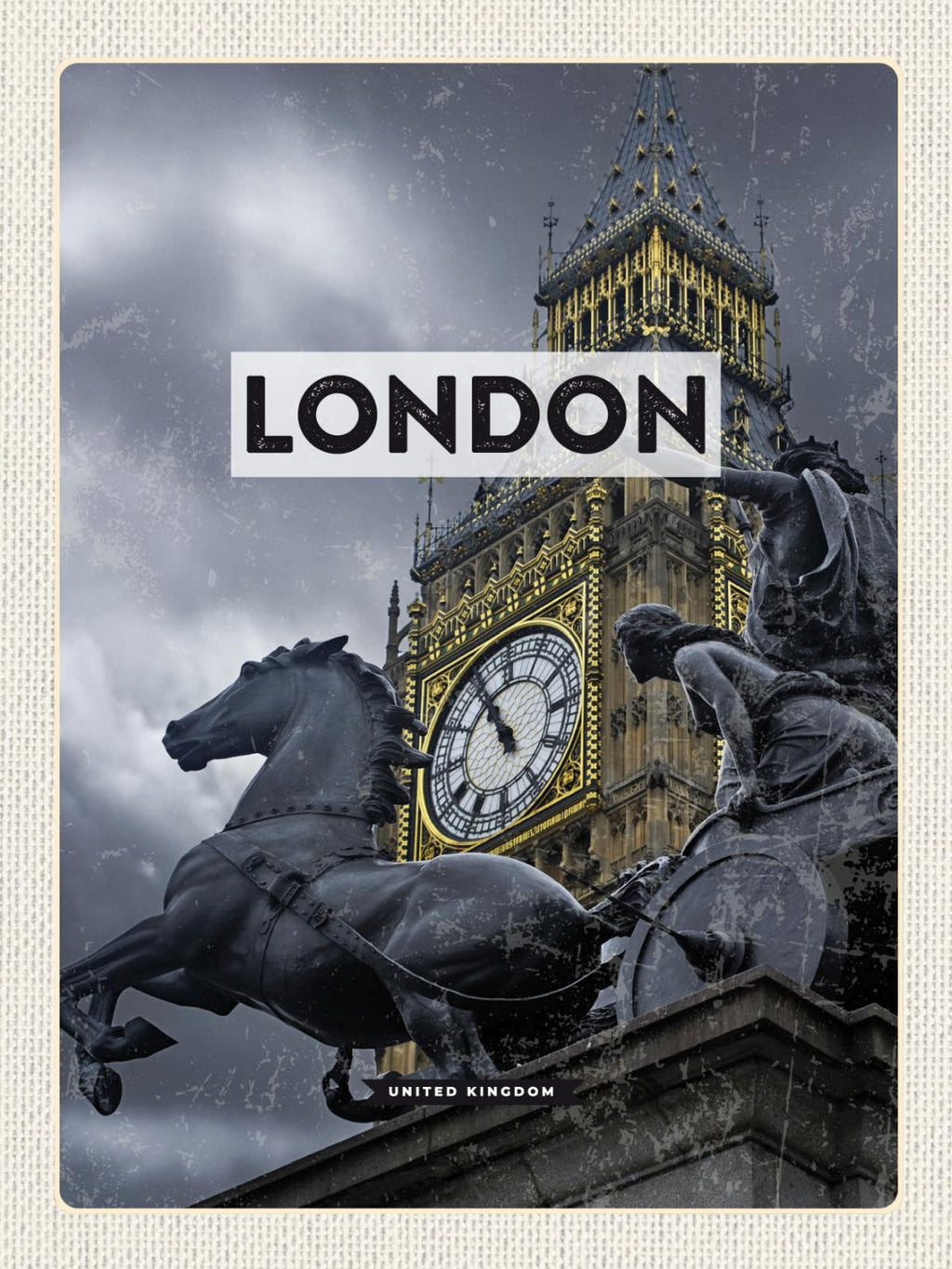Schild London Big Ben England UK Großbritannien 12x18 20x30 30x40 Blech od. Holz