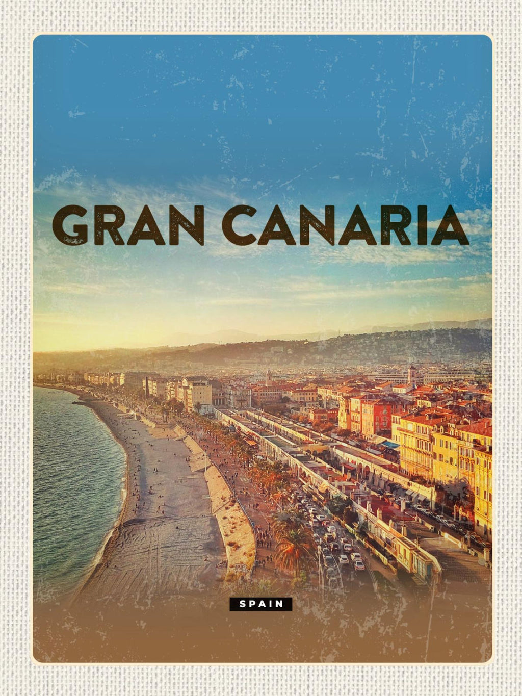 Schild Gran Canaria Spain Spanien Strand Küste 12x18 20x30 30x40 Blech od. Holz