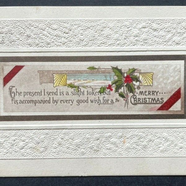 AK Merry Christmas Fröhliche Weihnachten Spruch Geschenk Mistel 402647 TH C