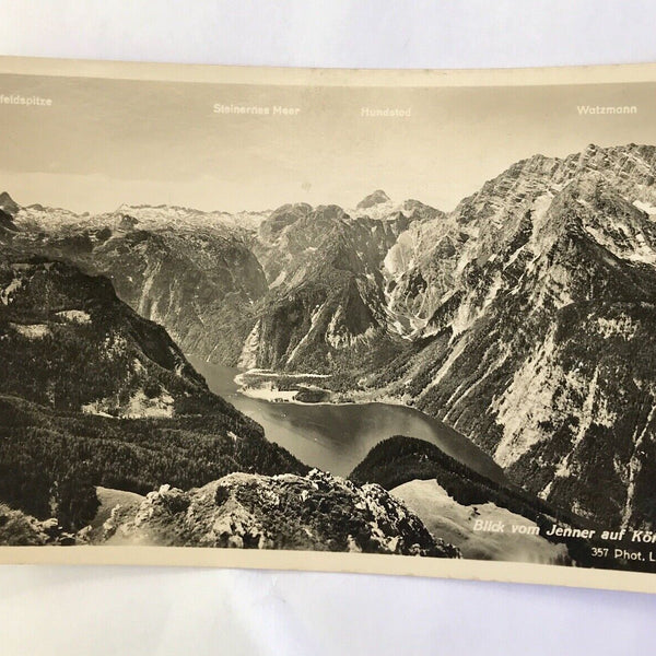 ak, Blick vom Jenner, Königssee, Watzmann (40060 BW)