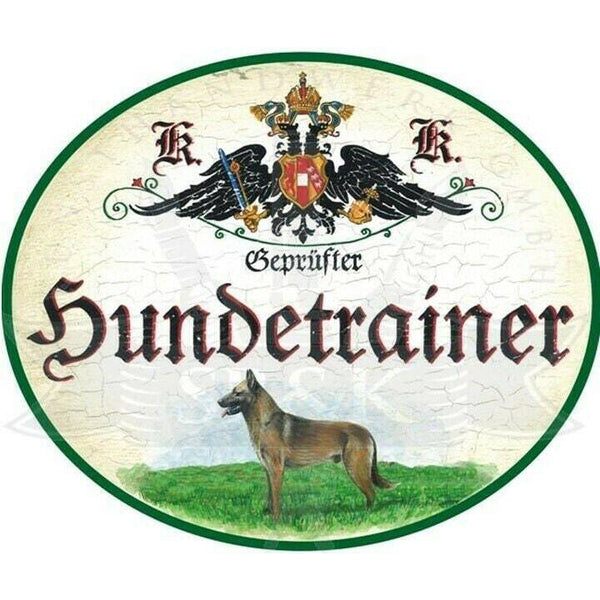 Kuk nostalgie holzschild "hundetrainer"