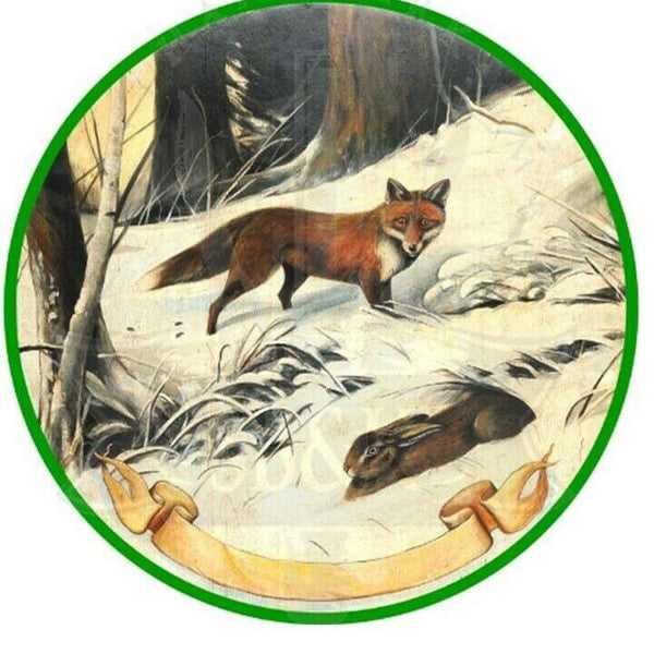 Kuk nostalgie holzschild "fuchs und hase"