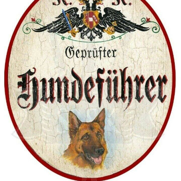 Kuk nostalgie holzschild "hundeführer"