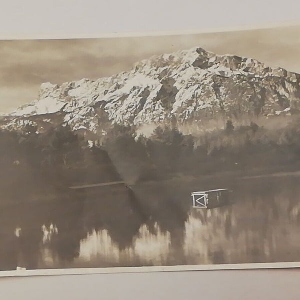 Salzburg Anif Waldbad Untersberg Schnee Wald See Baden Steg 600316A tl