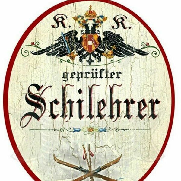 KuK Nostalgie Holzschild "Schilehrer"