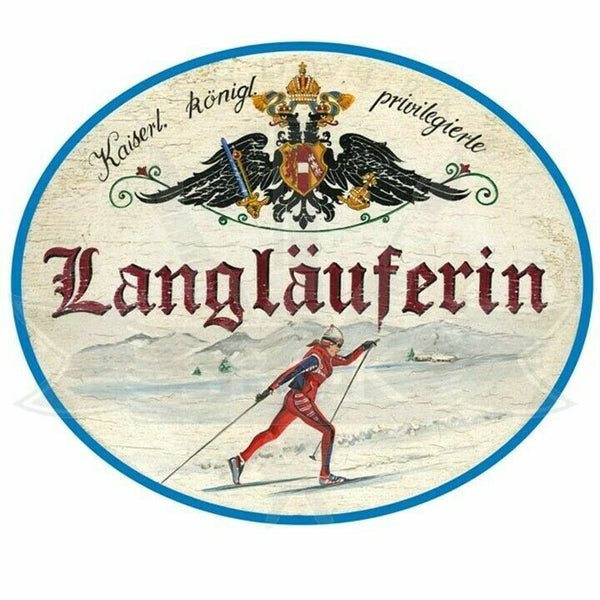 KuK Nostalgie Holzschild "LangläuferIn"