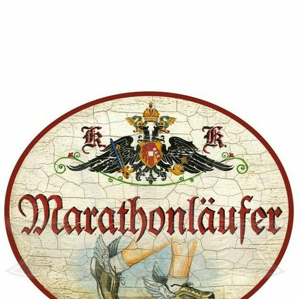 KuK Nostalgie Holzschild "Marathonläufer"