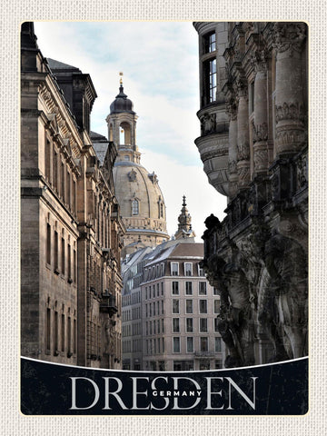 Schild Dresden Germany Frauenkirche Stadt D 12x18 20x30 30x40 Blech/Holz