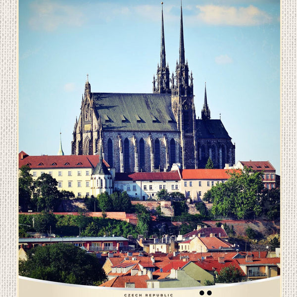 Schild Brno Brünn Czech Rep. Tschechien Kathedrale 12x18 20x30 30x40 Blech/Holz