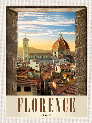 Schild Florence Italy Florenz Italien Stadt Dom 12x18 20x30 30x40 Blech/Holz