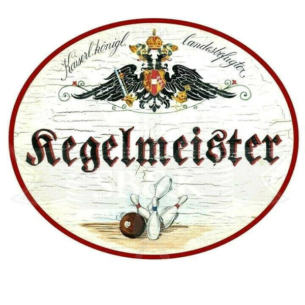 Kuk nostalgie holzschild "kegelmeister"