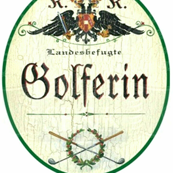 KuK Nostalgie Holzschild "GolferIn"