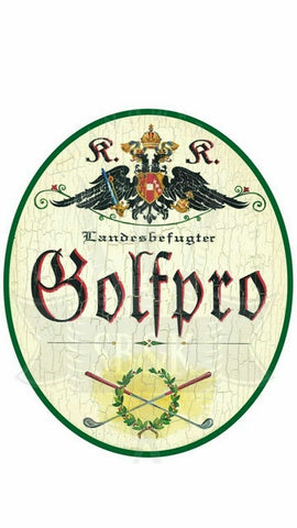 KuK Nostalgie Holzschild "Golfpro"